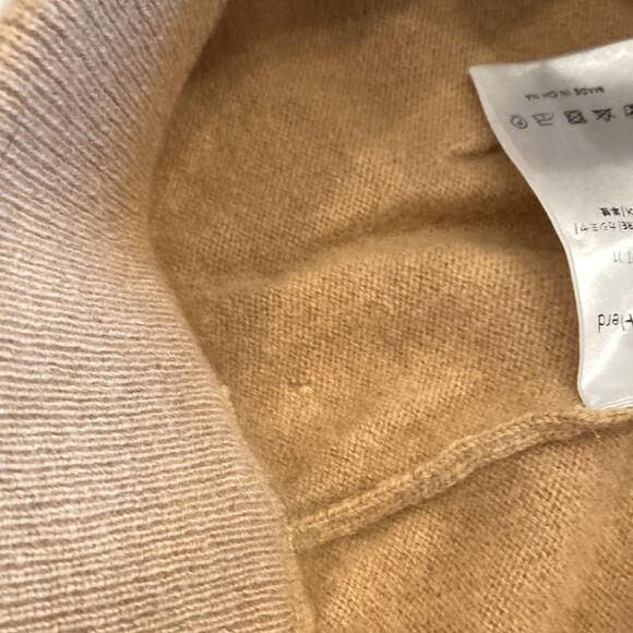 Gentle Herd 100% cashmere camel tan drawstring jogger pants with pockets size XL - Picture 9 of 9